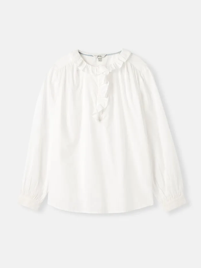 Joules Shirts and Blouses White Frill Blouse 8211 Women