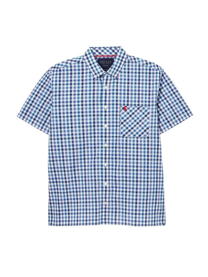 Joules Shirts Blue Short Sleeve Classic Fit Shirt 8211 Men