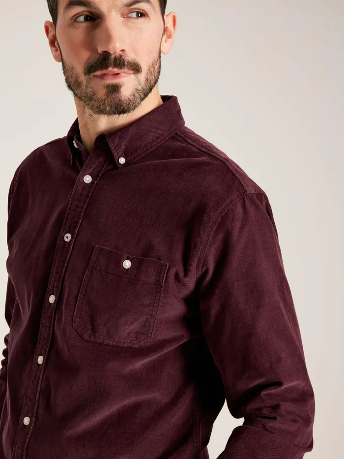 Joules Shirts Burgundy Corduroy Shirt 8211 Men