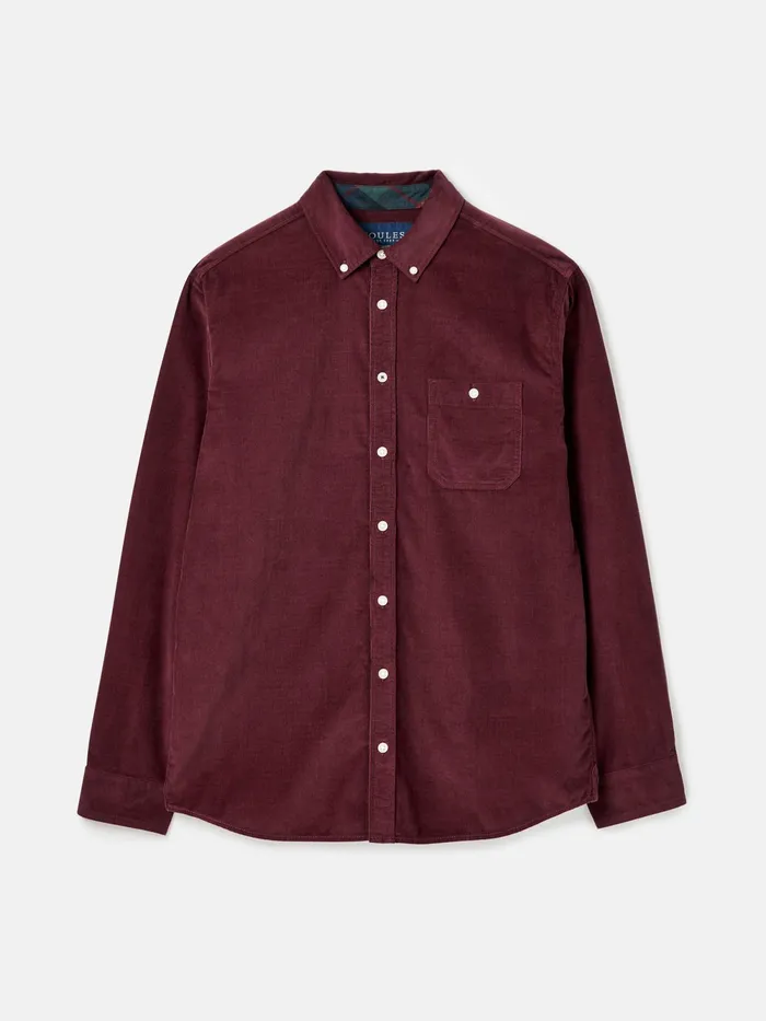 Joules Shirts Burgundy Corduroy Shirt 8211 Men