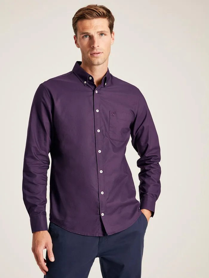 Joules Shirts Purple Long Sleeve Shirt 8211 Men