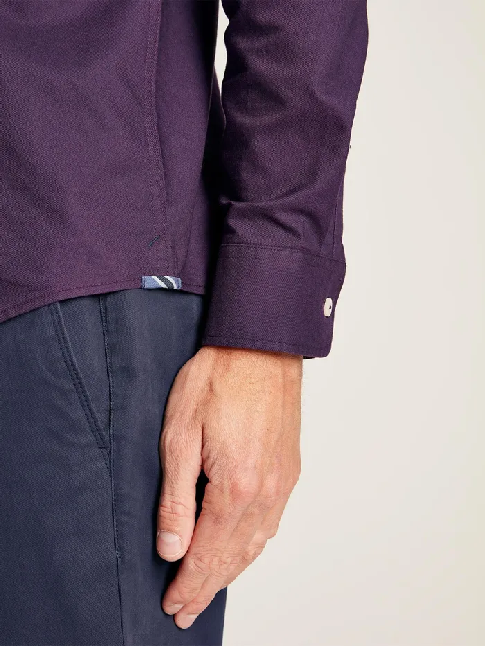 Joules Shirts Purple Long Sleeve Shirt 8211 Men