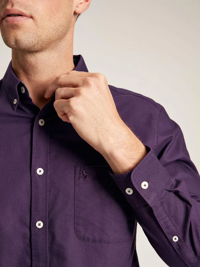 Joules Shirts Purple Long Sleeve Shirt 8211 Men