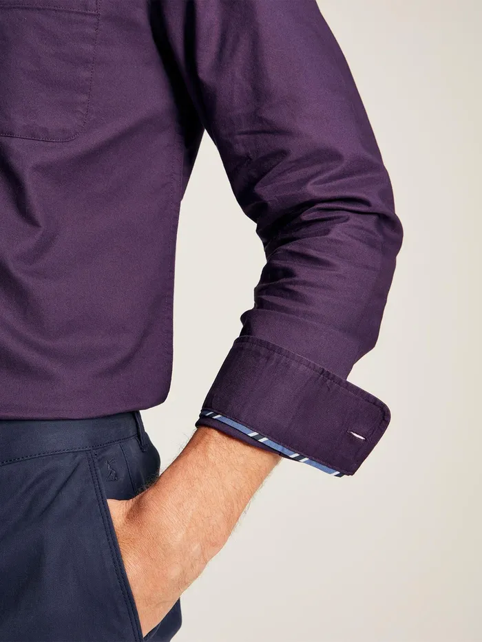 Joules Shirts Purple Long Sleeve Shirt 8211 Men