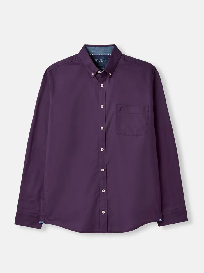 Joules Shirts Purple Long Sleeve Shirt 8211 Men