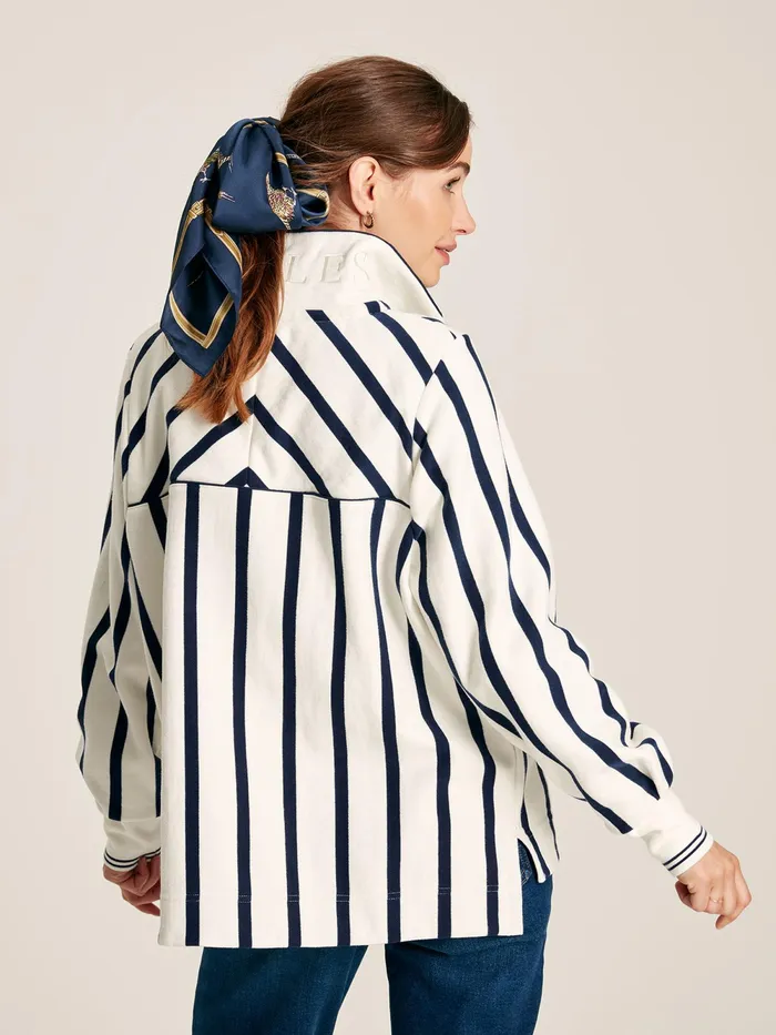 Joules Sweatshirts and Hoodies CreamNavy Quarter Zip Funnel Neck Sweatshirt 8211 Women