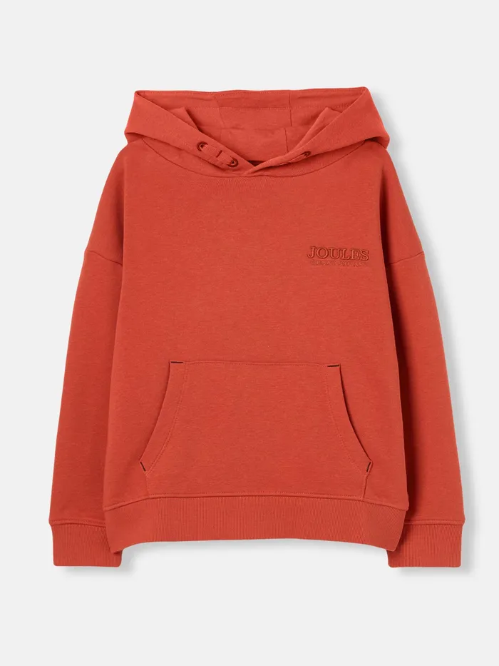 Joules Sweatshirts and Hoodies Orange Hooded Sweatshirt 8211 Boys