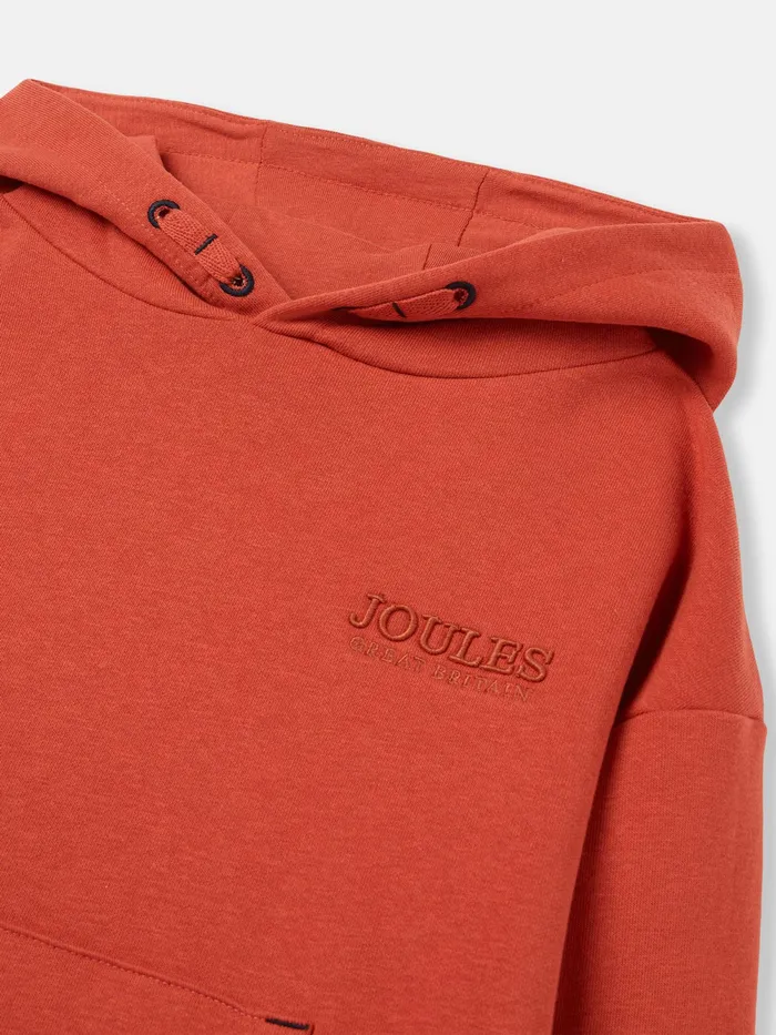 Joules Sweatshirts and Hoodies Orange Hooded Sweatshirt 8211 Boys