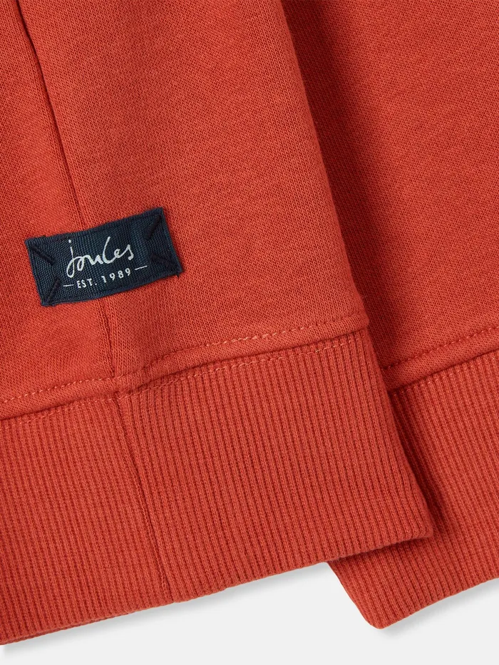 Joules Sweatshirts and Hoodies Orange Hooded Sweatshirt 8211 Boys
