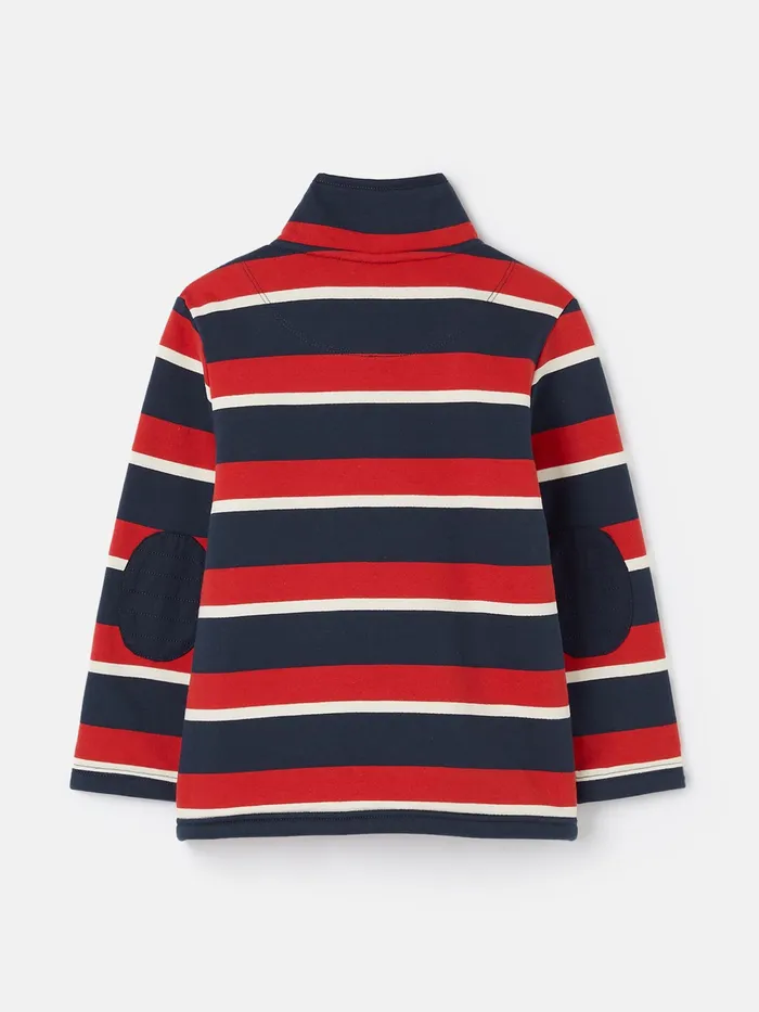Joules Sweatshirts and Hoodies RedNavy Quarter Zip Sweatshirt With Fleece Lining 8211 Boys