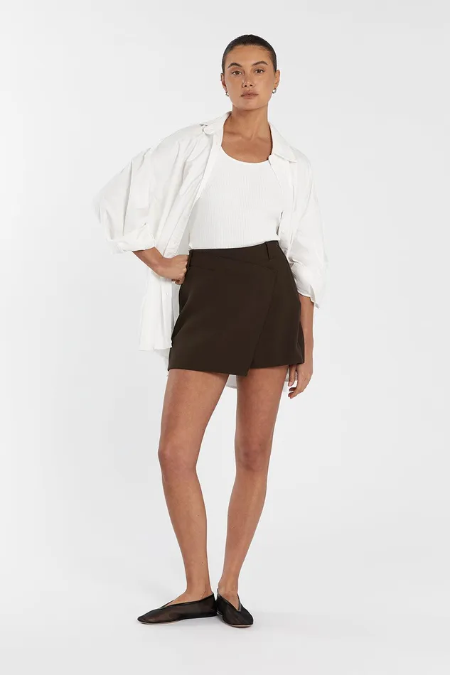 JULIE BITTER CHOC TAILORED SKORT Women DISSH Mini