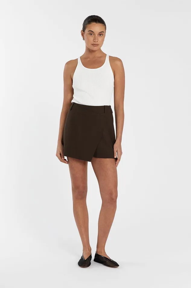 JULIE BITTER CHOC TAILORED SKORT Women DISSH Mini