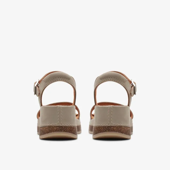 Kassanda Lily Stone Nubuck Women Clarks Sandals and Flip Flops