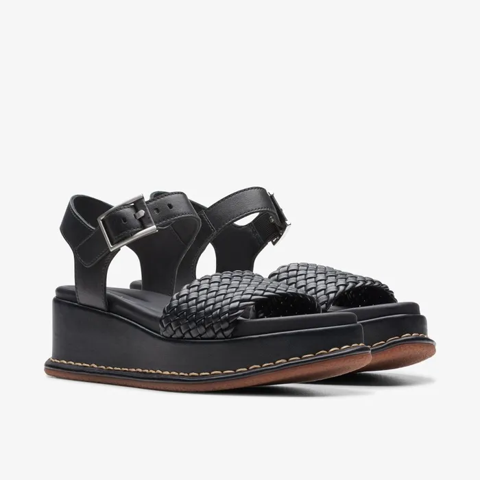 Kimmei Bay Black Women Clarks Wedges
