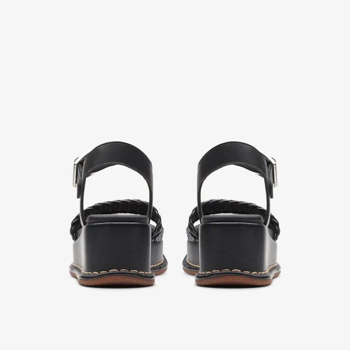Kimmei Bay Black Women Clarks Wedges