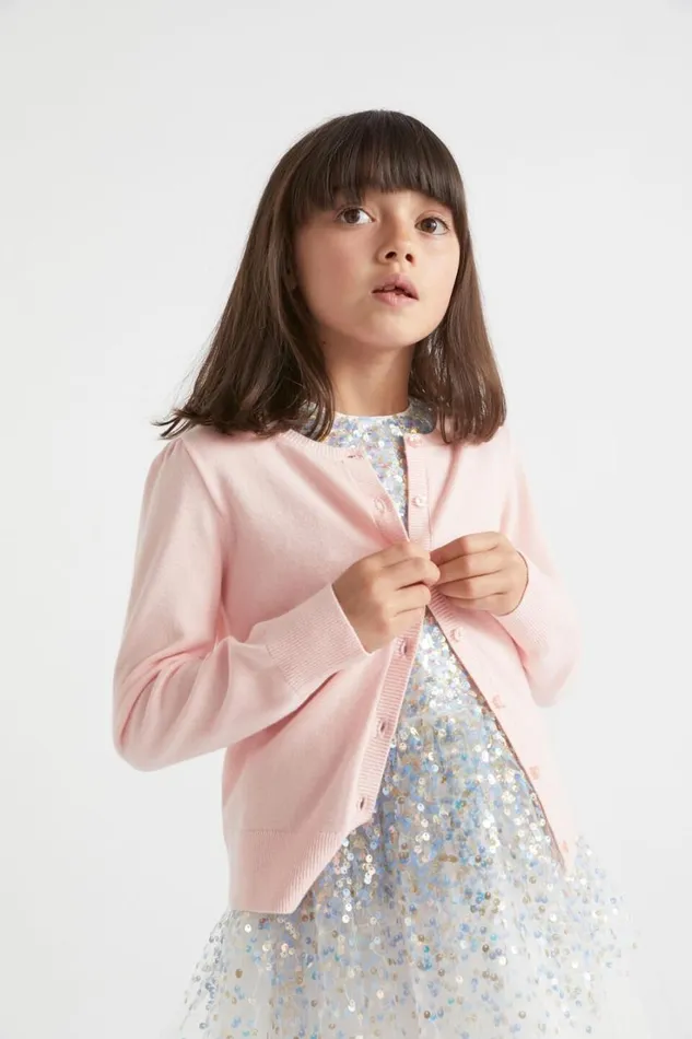 Knitwear and Sweaters Girl Seed Heritage Classic Cardigan Dusty Rose