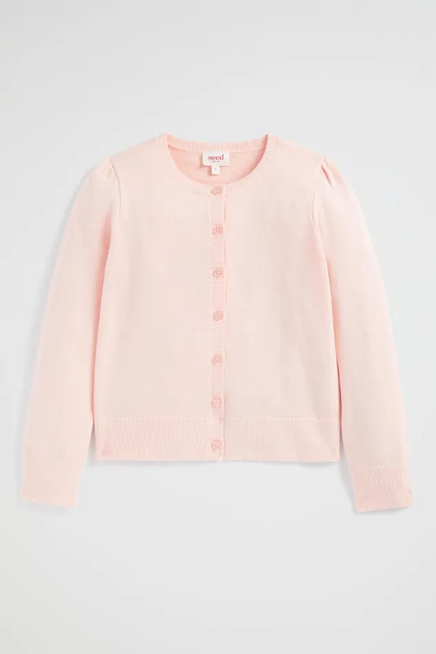 Knitwear and Sweaters Girl Seed Heritage Classic Cardigan Dusty Rose