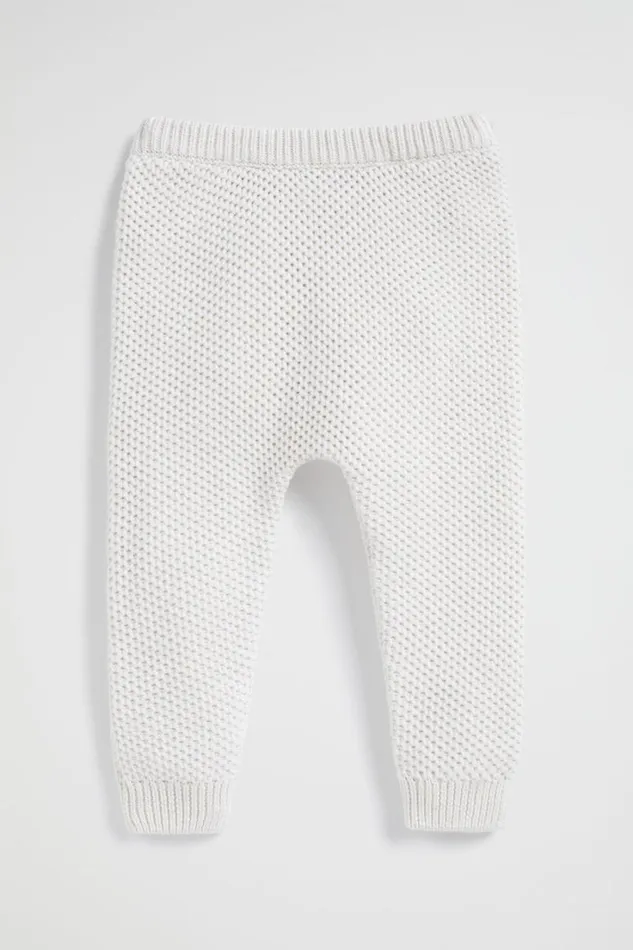 Knitwear and Sweaters Newborn Seed Heritage Textured Knit Legging Snow Marle