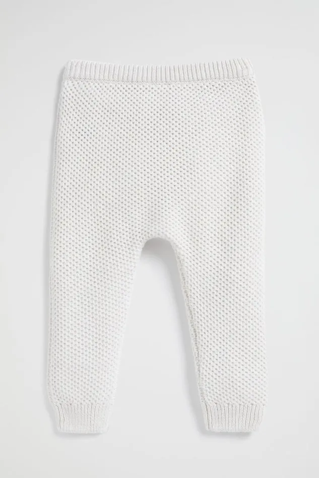 Knitwear and Sweaters Newborn Seed Heritage Textured Knit Legging Snow Marle