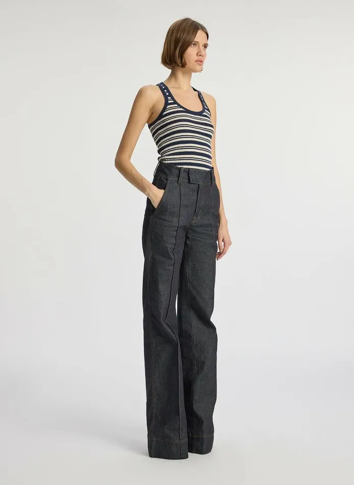 Knitwear Women ALC Simon Raw Denim Jean Raw Denim