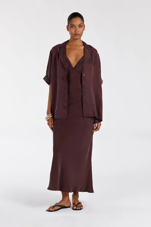 LIAM CURRANT CUPRO SLIP MIDI DRESS Women DISSH Midi Dresses