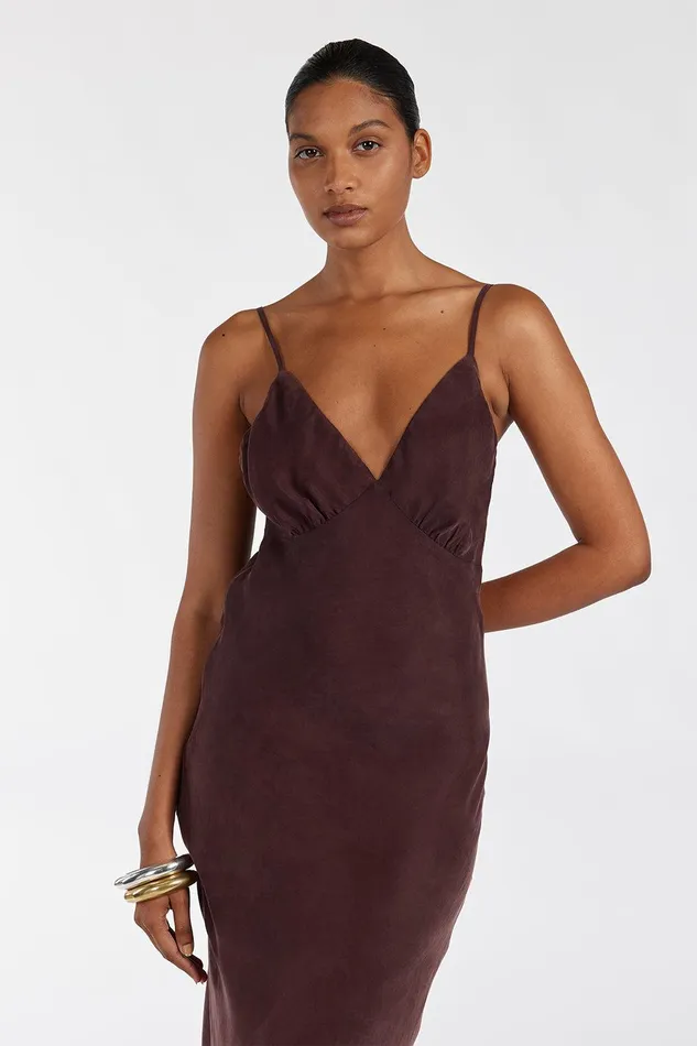 LIAM CURRANT CUPRO SLIP MIDI DRESS Women DISSH Midi Dresses