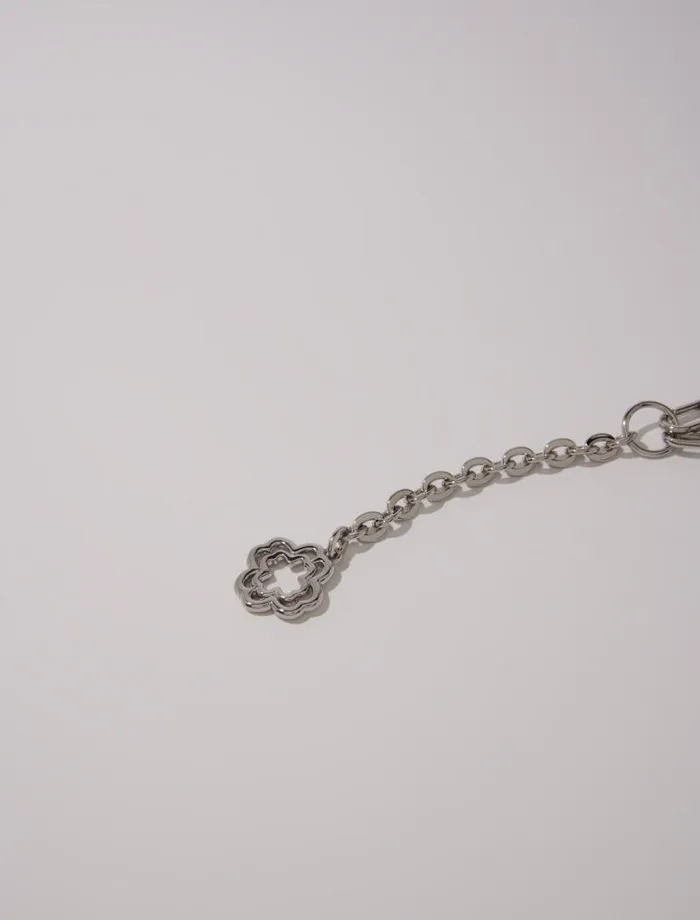 Maje Belts Womens Clover Logo Chain Belt Silver Maje Belts Womens Clover Logo Chain Belt Silver