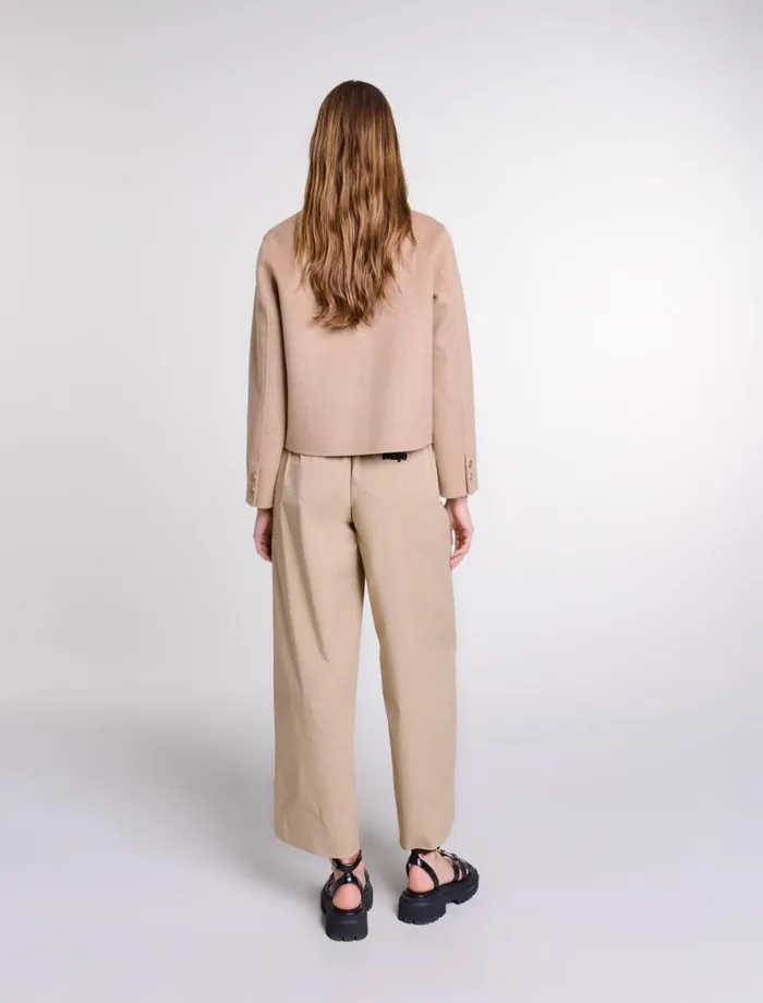 Maje Blazers and Jackets Womens Doublesided Jacket Camel