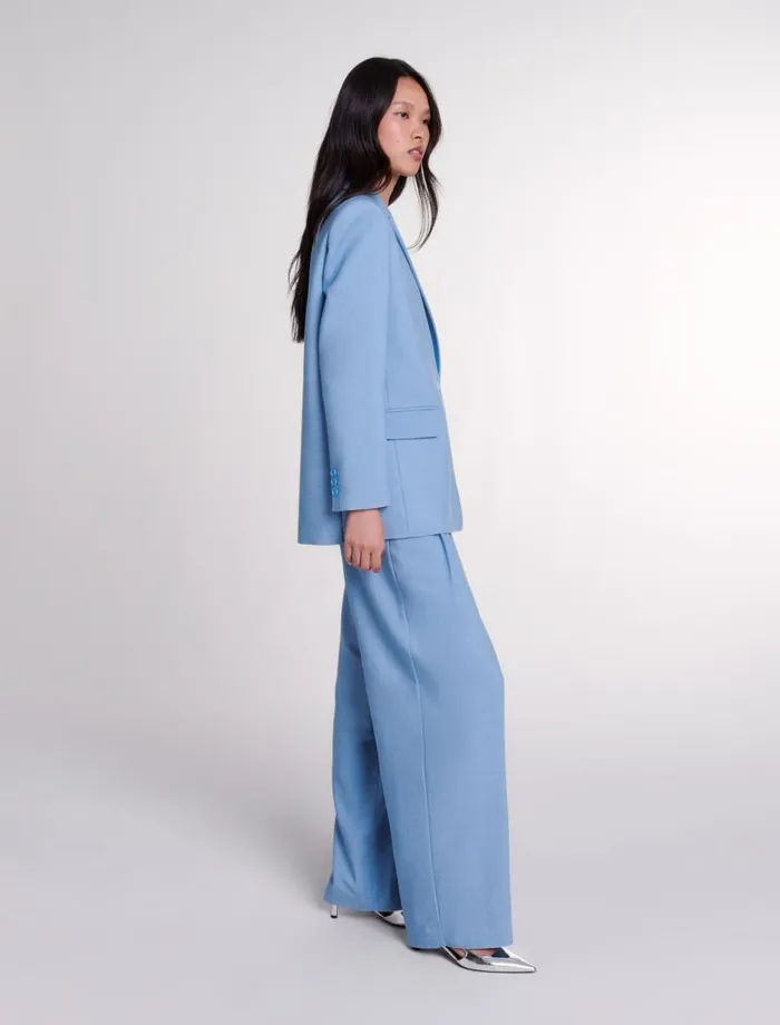 Maje Blazers and Jackets Womens Suit Jacket Blue
