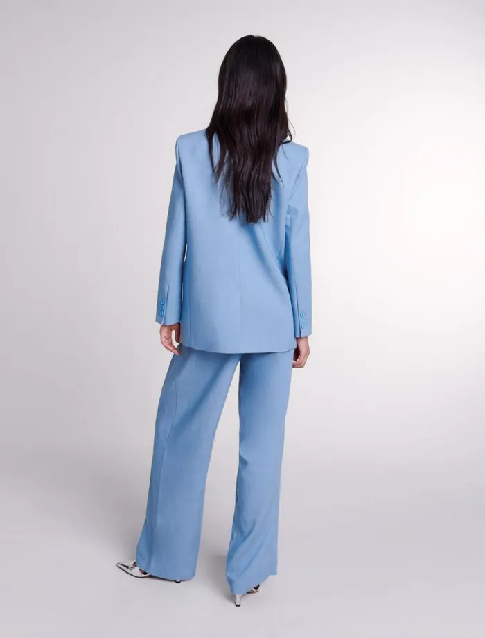 Maje Blazers and Jackets Womens Suit Jacket Blue