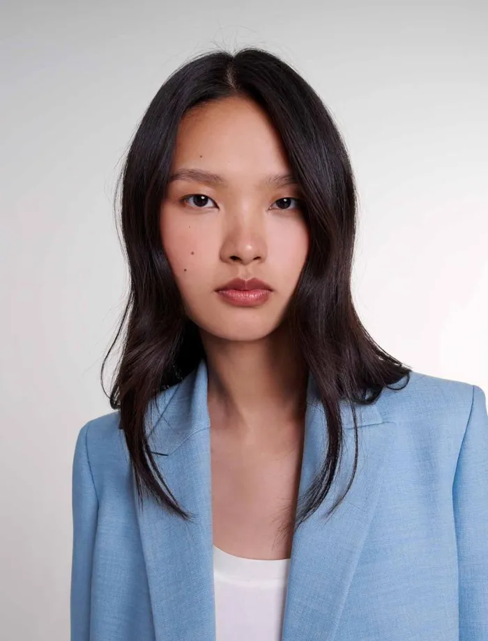 Maje Blazers and Jackets Womens Suit Jacket Blue