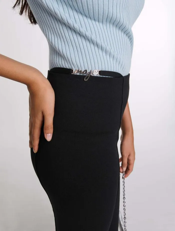 Maje Pants and Jeans Womens Trousers With Jewellery Detail Black