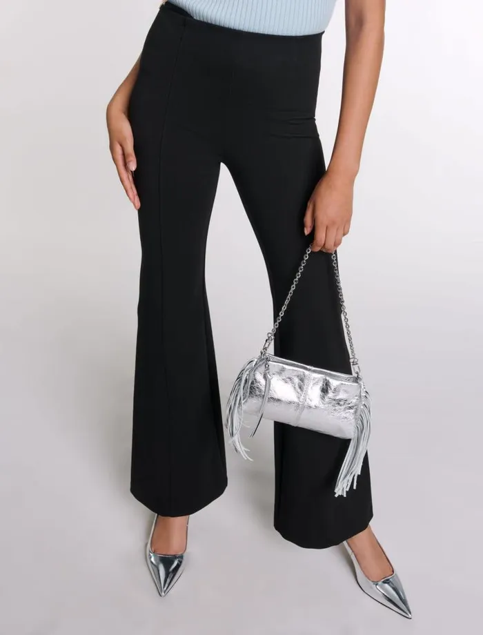 Maje Pants and Jeans Womens Trousers With Jewellery Detail Black
