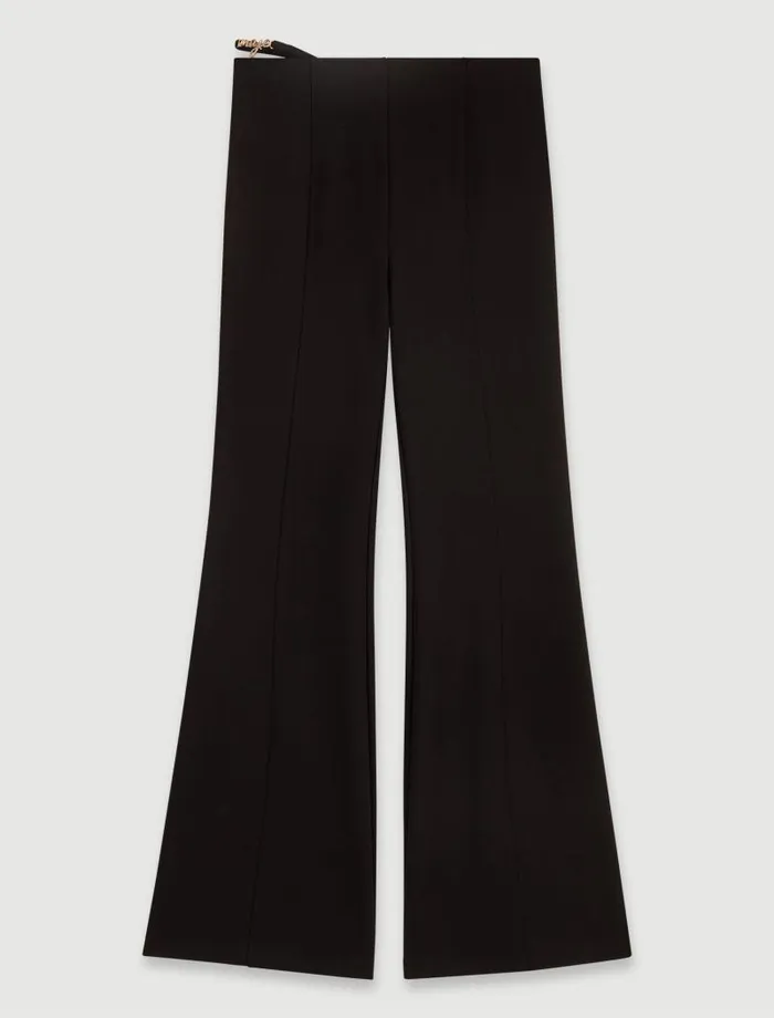 Maje Pants and Jeans Womens Trousers With Jewellery Detail Black