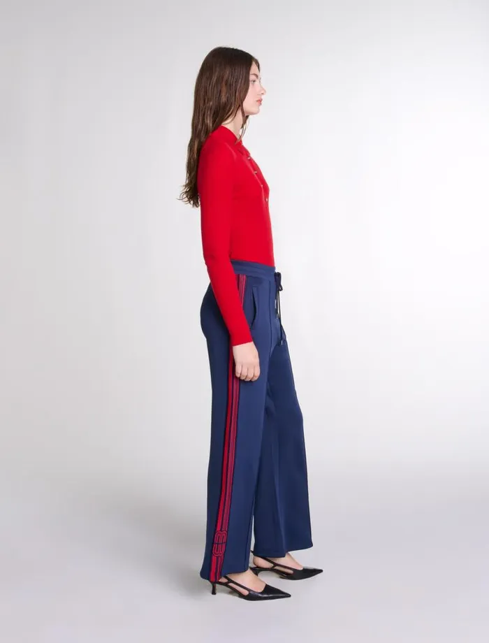 Maje Tops and Shirts Womens Wool And Silk Bodysuit Red