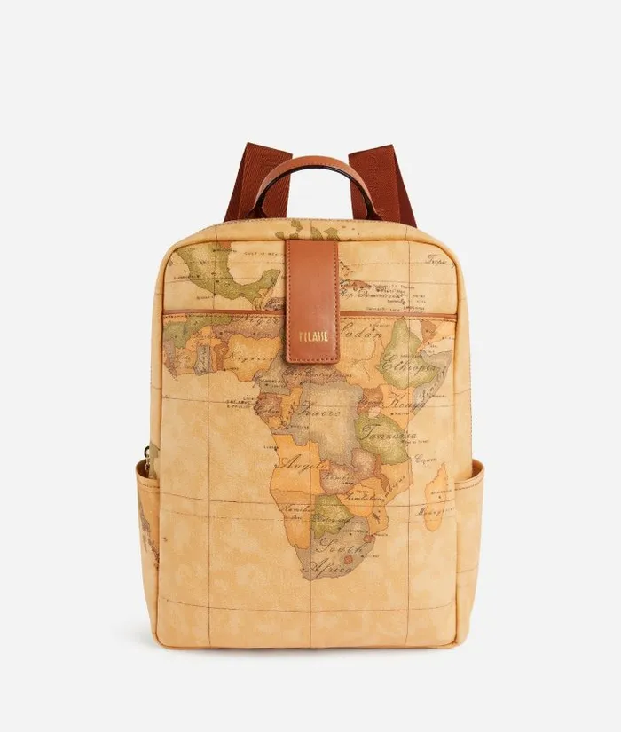 Man Backpacks and Belt Bags Alviero Martini Computer Backpack In Geo Classic Printed Fabric Natural Man Backpacks and Belt Bags Alviero Martini Computer Backpack In Geo Classic Printed Fabric Natural