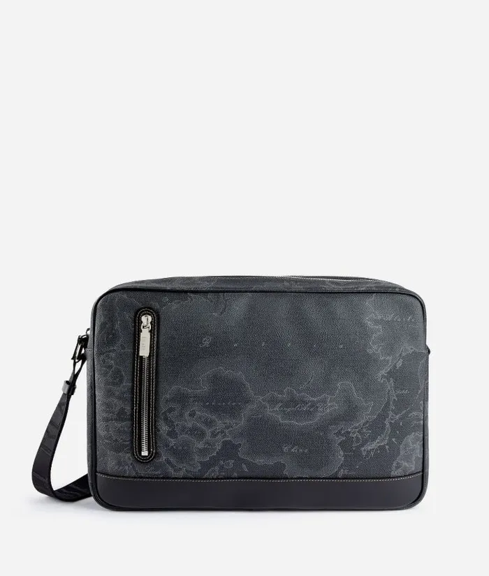 Man Briefcase Alviero Martini Geo Black Messenger Bag