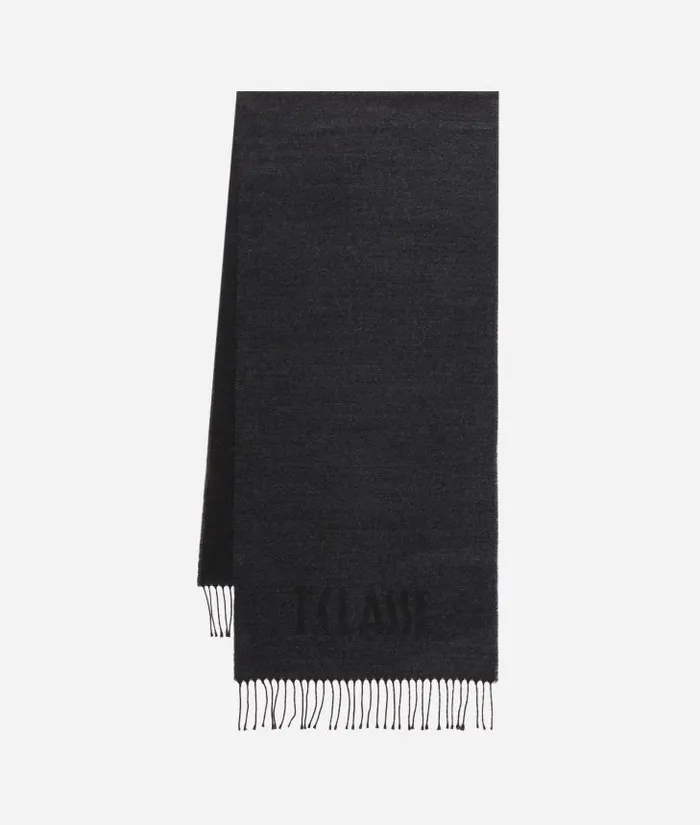Man Scarves and Hats Alviero Martini Scarf With Small Logo 40215180 Anthracite Grey