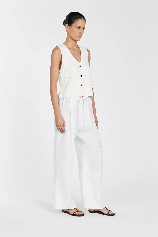 MARLOWE OFF WHITE BOUCLE VEST Women DISSH Vests