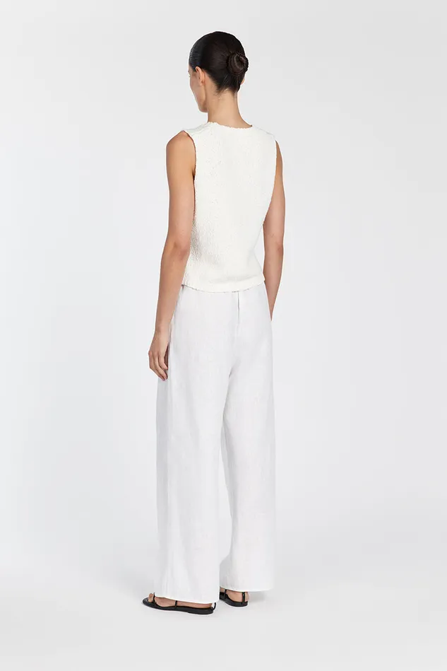 MARLOWE OFF WHITE BOUCLE VEST Women DISSH Vests