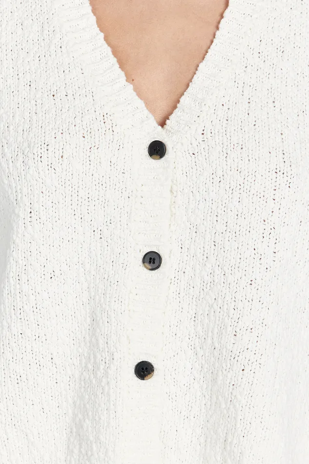 MARLOWE OFF WHITE BOUCLE VEST Women DISSH Vests