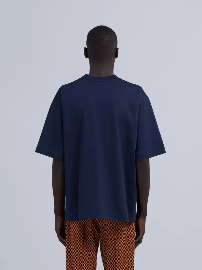 Marni Blue Black Jersey Logo Print Tshirt Blublack Mens Sweatshirts and Tshirts Marni Blue Black Jersey Logo Print Tshirt Blublack Mens Sweatshirts and Tshirts