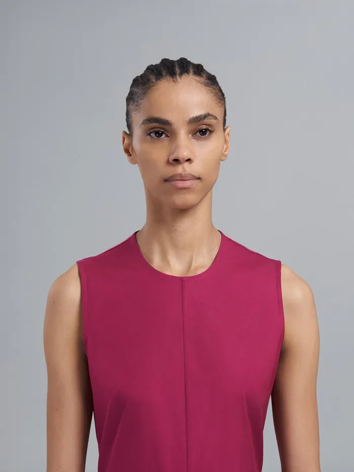 Marni Cotton Poplin Dress Lavender Womens Dresses Marni Cotton Poplin Dress Lavender Womens Dresses