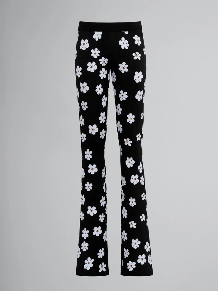Marni Daisy Jacquard Pants Black Womens Pants