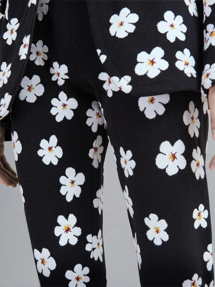 Marni Daisy Jacquard Pants Black Womens Pants Marni Daisy Jacquard Pants Black Womens Pants
