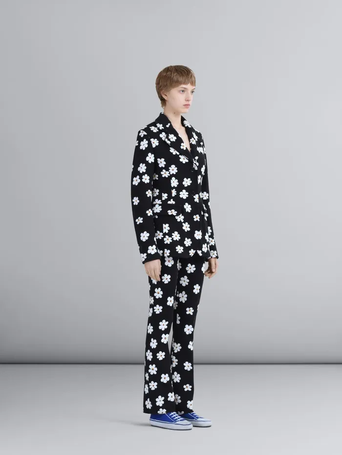Marni Daisy Jacquard Pants Black Womens Pants Marni Daisy Jacquard Pants Black Womens Pants