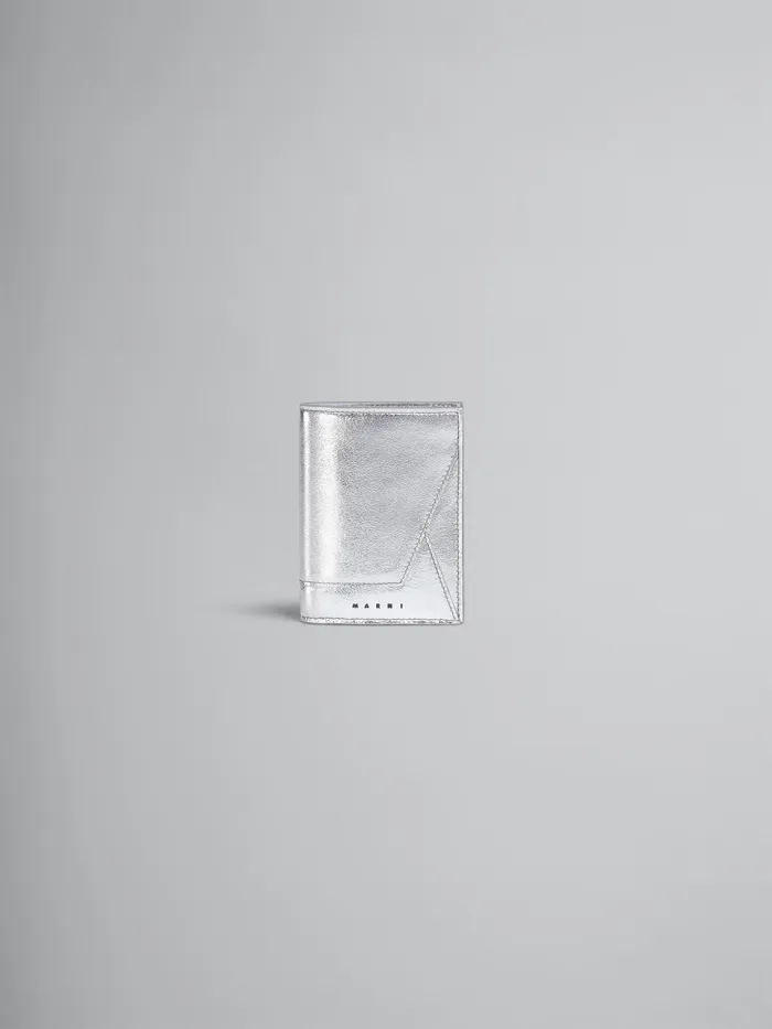 Marni Metallic Leather Bifold Wallet Silver Womens Wallets and Small Leather Goods Marni Metallic Leather Bifold Wallet Silver Womens Wallets and Small Leather Goods