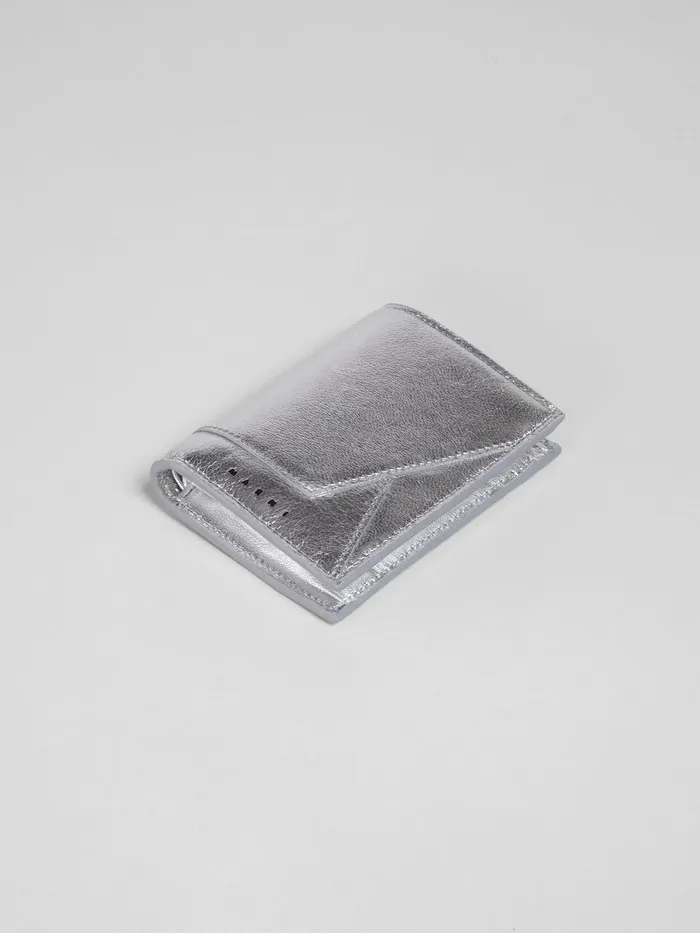 Marni Metallic Leather Bifold Wallet Silver Womens Wallets and Small Leather Goods Marni Metallic Leather Bifold Wallet Silver Womens Wallets and Small Leather Goods