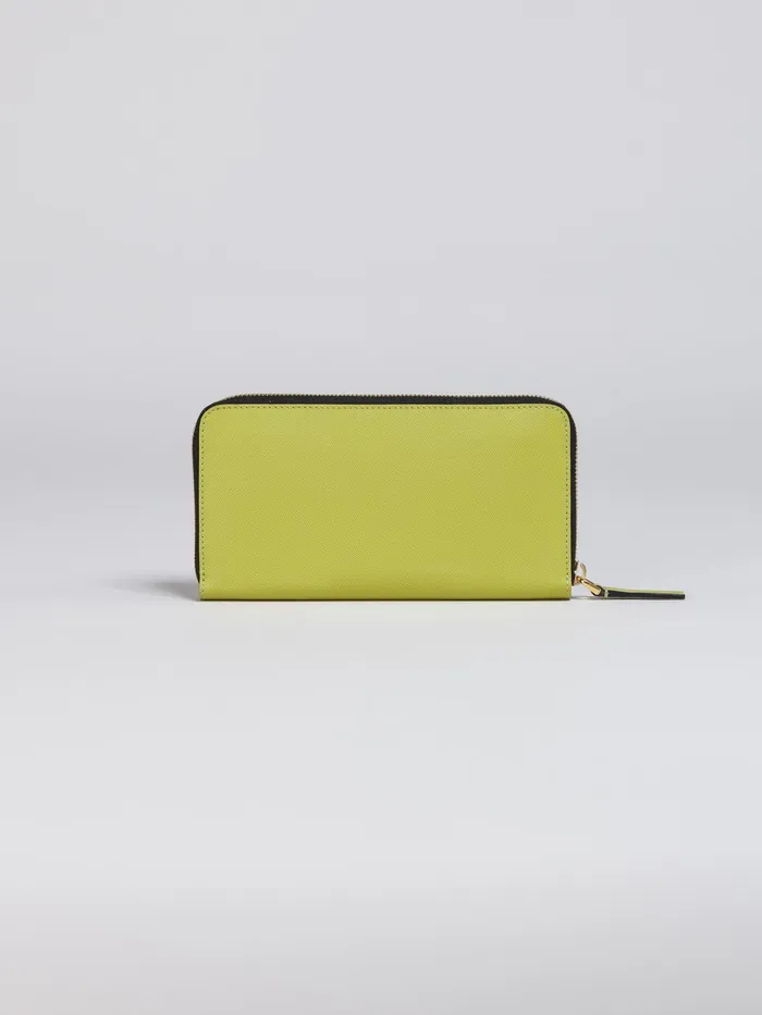 Marni Multicoloured Green Saffiano Leather Ziparound Wallet Olive Womens Wallets and Small Leather Goods Marni Multicoloured Green Saffiano Leather Ziparound Wallet Olive Womens Wallets and Small Leather Goods