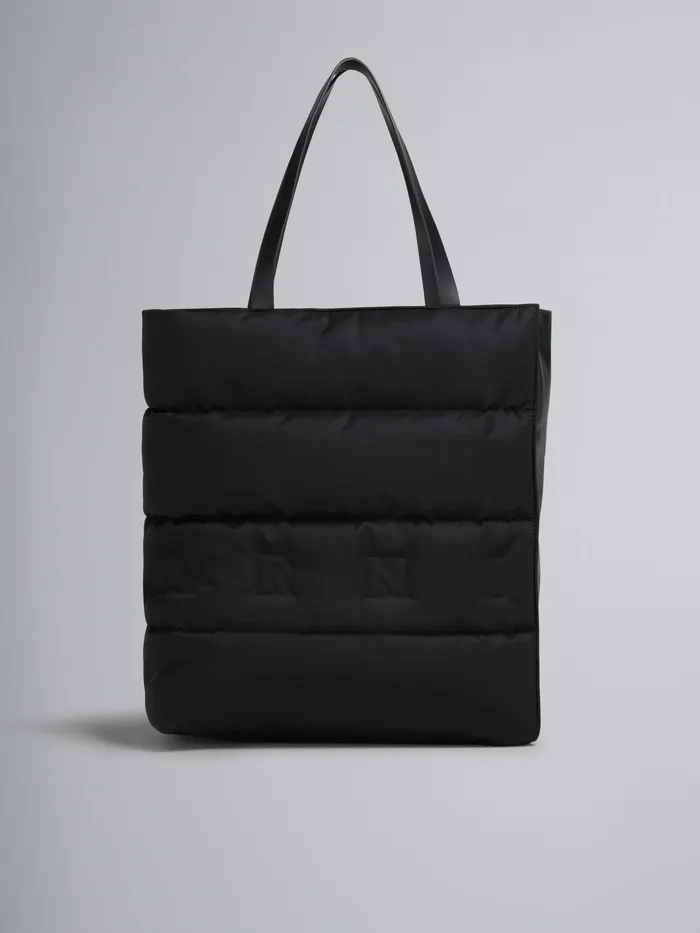 Marni Museo Soft Large Bag In Nylon Black Womens Shopping Bags